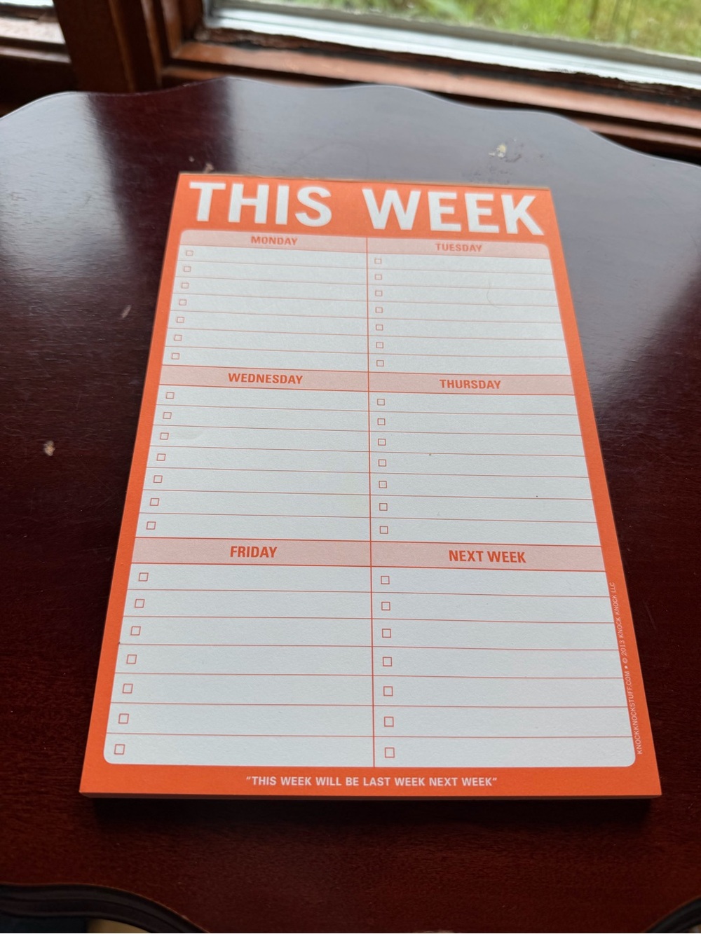 This Week Checklist Notepad